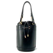 将图像加载到图库查看器中，GUCCI Horsebit1955 Bucket Bag Black637115 Leather
