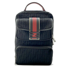 Load image into Gallery viewer, FENDI Zucca Pattern Backpack Black7VZ047 Leather Mesh
