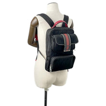 Load image into Gallery viewer, FENDI Zucca Pattern Backpack Black7VZ047 Leather Mesh
