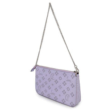 Load image into Gallery viewer, Christian Louboutin Rubira Zip-up ChainClutch Bag Purple3225038 Leather
