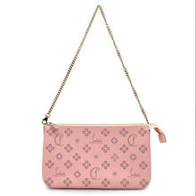 Load image into Gallery viewer, Christian Louboutin Rubira Zip-up ChainClutch Bag Pink3225038 Leather
