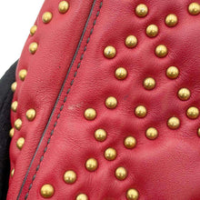 Load image into Gallery viewer, Dior Lady Dior Cannage Studded Sapple Satchel Bag 2017 Red Leather Size Mini
