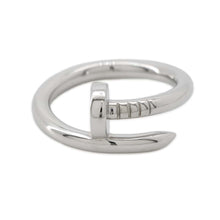 将图像加载到图库查看器中，CARTIER Juste un Clou Ring Size 54/#14B4099200 18K White Gold
