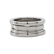 将图像加载到图库查看器中，BVLGARI B-zero1 Ring 2 bands Size 53/#13 18K White Gold
