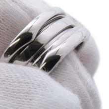 将图像加载到图库查看器中，BVLGARI B-zero1 Ring 2 bands Size 53/#13 18K White Gold
