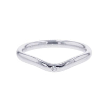 将图像加载到图库查看器中，TIFFANY&amp;Co. Curved Band 1P Diamond Ring Size Approximately No. 10 Pt950
