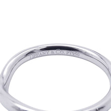 将图像加载到图库查看器中，TIFFANY&amp;Co. Curved Band 1P Diamond Ring Size Approximately No. 10 Pt950
