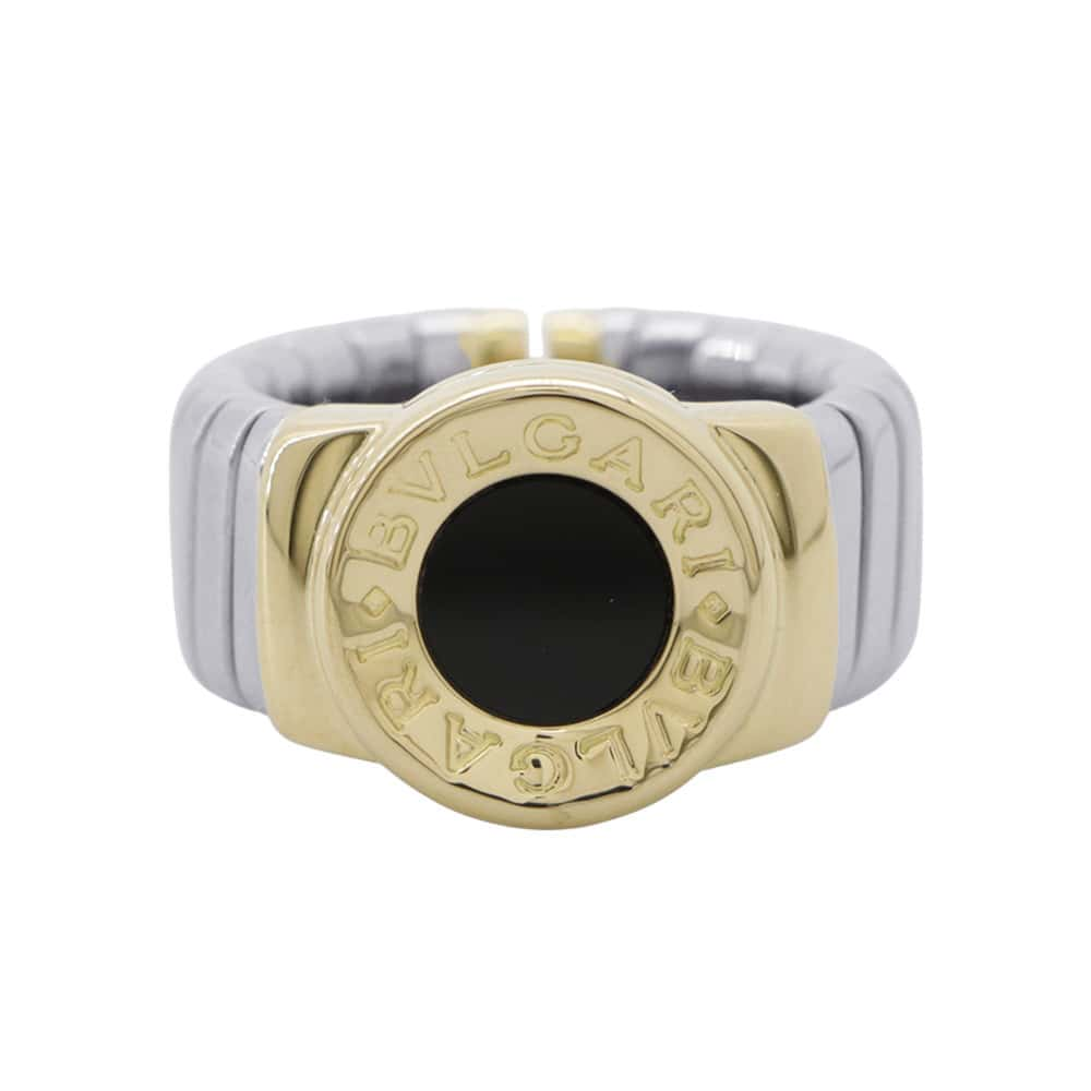 BVLGARI BVLGARI Tugabogas Ring Size Approximately 8th Stainless Steel K18YG