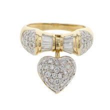 Load image into Gallery viewer, Ponte Vecchio diamond heart ring Size Approximately No. 12 K18YG K18WG
