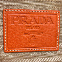 将图像加载到图库查看器中，PRADA Logo 2way Tote Bag Beige/OrangeBN1448 Canvas
