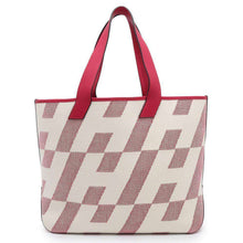 Load image into Gallery viewer, HERMES HEn Biais Tote Bag Framboise Swift Leather Toile H Size GM
