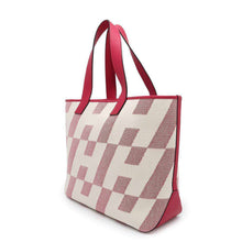 Load image into Gallery viewer, HERMES HEn Biais Tote Bag Framboise Swift Leather Toile H Size GM
