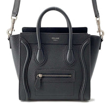 将图像加载到图库查看器中，CELINE Luggage shopper Black189243DRU Leather Size Nano
