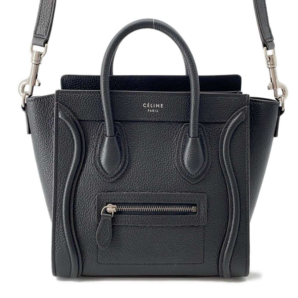 CELINE Luggage shopper Black189243DRU Leather Size Nano