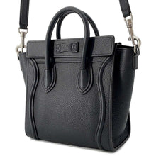 将图像加载到图库查看器中，CELINE Luggage shopper Black189243DRU Leather Size Nano
