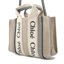 将图像加载到图库查看器中，Chloe Woody 2wayShoulder Beige/GrayCHC22AS397I26 Canvas Size Mini
