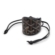 将图像加载到图库查看器中，GOYARD Bulls Drawstring BagCoin purse Black PVC Coated Canvas/Leather
