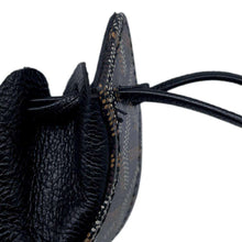 将图像加载到图库查看器中，GOYARD Bulls Drawstring BagCoin purse Black PVC Coated Canvas/Leather
