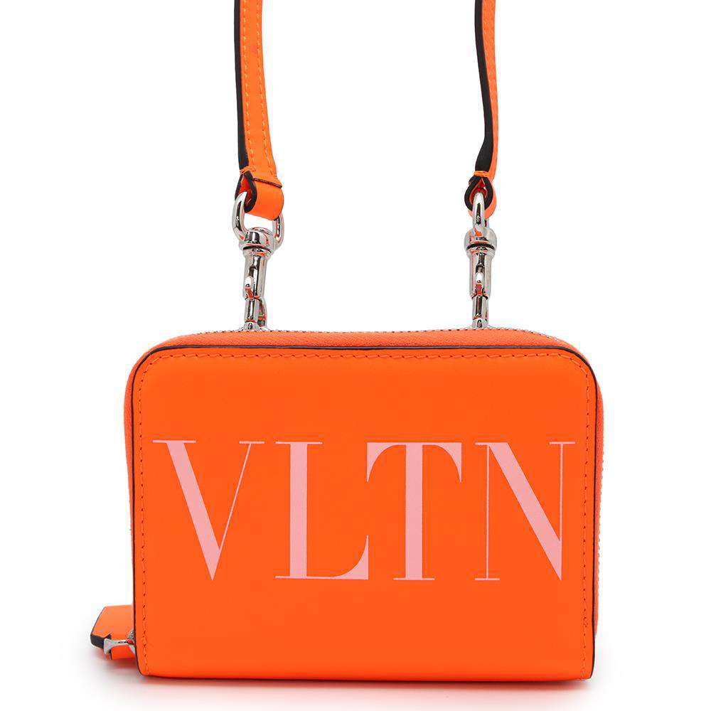 Valentino Garavani Shoulder wallet Orange Leather