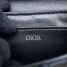 将图像加载到图库查看器中，Dior Oblique Shoulder Wallet Black Canvas
