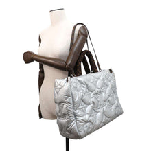 Load image into Gallery viewer, LOUIS VUITTON LV Pillow Onthego MetalicSilverM21053 Monogram Recycled Nylon Size GM
