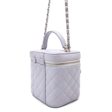 Load image into Gallery viewer, CHANEL Matelasse 2WAY Vanity Shoulder Bag PurpleAS2362 Caviar Leather
