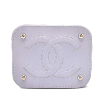 Load image into Gallery viewer, CHANEL Matelasse 2WAY Vanity Shoulder Bag PurpleAS2362 Caviar Leather
