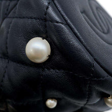 将图像加载到图库查看器中，CHANEL Matelasse Pearl Shoulder Bag BlackAS2518 Lambskin
