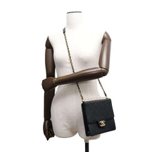 Load image into Gallery viewer, CHANEL Matelasse Imitation Pearl ChainShoulder Bag BlackAS0584 Goatskin Leather
