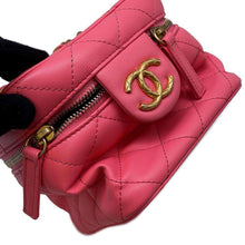 将图像加载到图库查看器中，CHANEL Matelasse 2WAY ChainShoulder Vanity Bag PinkAS3228 Calf Leather
