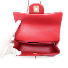 Load image into Gallery viewer, CHANEL Matelasse Top Handle ChainShoulder Bag RedAS2431 Lambskin
