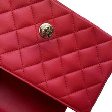 Load image into Gallery viewer, CHANEL Matelasse Top Handle ChainShoulder Bag RedAS2431 Lambskin
