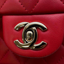 Load image into Gallery viewer, CHANEL Matelasse Top Handle ChainShoulder Bag RedAS2431 Lambskin
