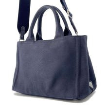 将图像加载到图库查看器中，PRADA Canapa 2WAY Tote Bag Navy1BG439 Canvas
