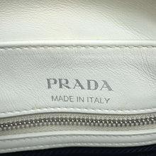 将图像加载到图库查看器中，PRADA Diagram ChainShoulder Bag White1BH083 Leather
