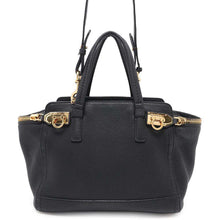 Load image into Gallery viewer, Ferragamo Gancini 2WAY Handbag Black Leather
