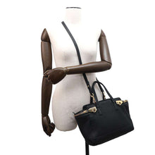 Load image into Gallery viewer, Ferragamo Gancini 2WAY Handbag Black Leather
