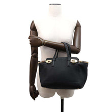 Load image into Gallery viewer, Ferragamo Gancini 2WAY Handbag Black Leather
