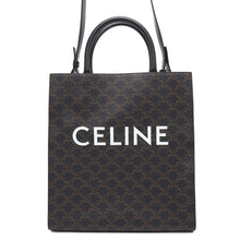 Load image into Gallery viewer, CELINE Triomphe Vertical Cabas Tote Bag Black/Brown194432CIM PVC Leather
