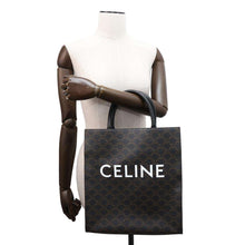 Load image into Gallery viewer, CELINE Triomphe Vertical Cabas Tote Bag Black/Brown194432CIM PVC Leather
