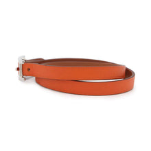 将图像加载到图库查看器中，HERMES Double Tour API 2 Bracelet Size T5 Orange/Gold Swift Leather
