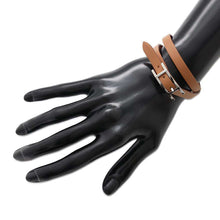 Load image into Gallery viewer, HERMES Double Tour API 2 Bracelet Size T5 Orange/Gold Swift Leather
