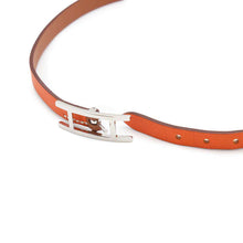 将图像加载到图库查看器中，HERMES Double Tour API 2 Bracelet Size T5 Orange/Gold Swift Leather
