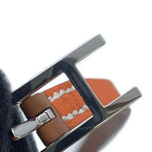 Load image into Gallery viewer, HERMES Double Tour API 2 Bracelet Size T5 Orange/Gold Swift Leather
