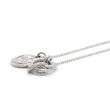 Load image into Gallery viewer, HERMES cortage rope necklace Silver Metal
