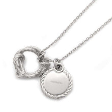 Load image into Gallery viewer, HERMES cortage rope necklace Silver Metal
