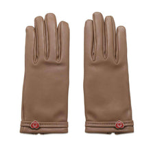 将图像加载到图库查看器中，HERMES Dream Love Gloves Size 7 Etoupe Lambskin
