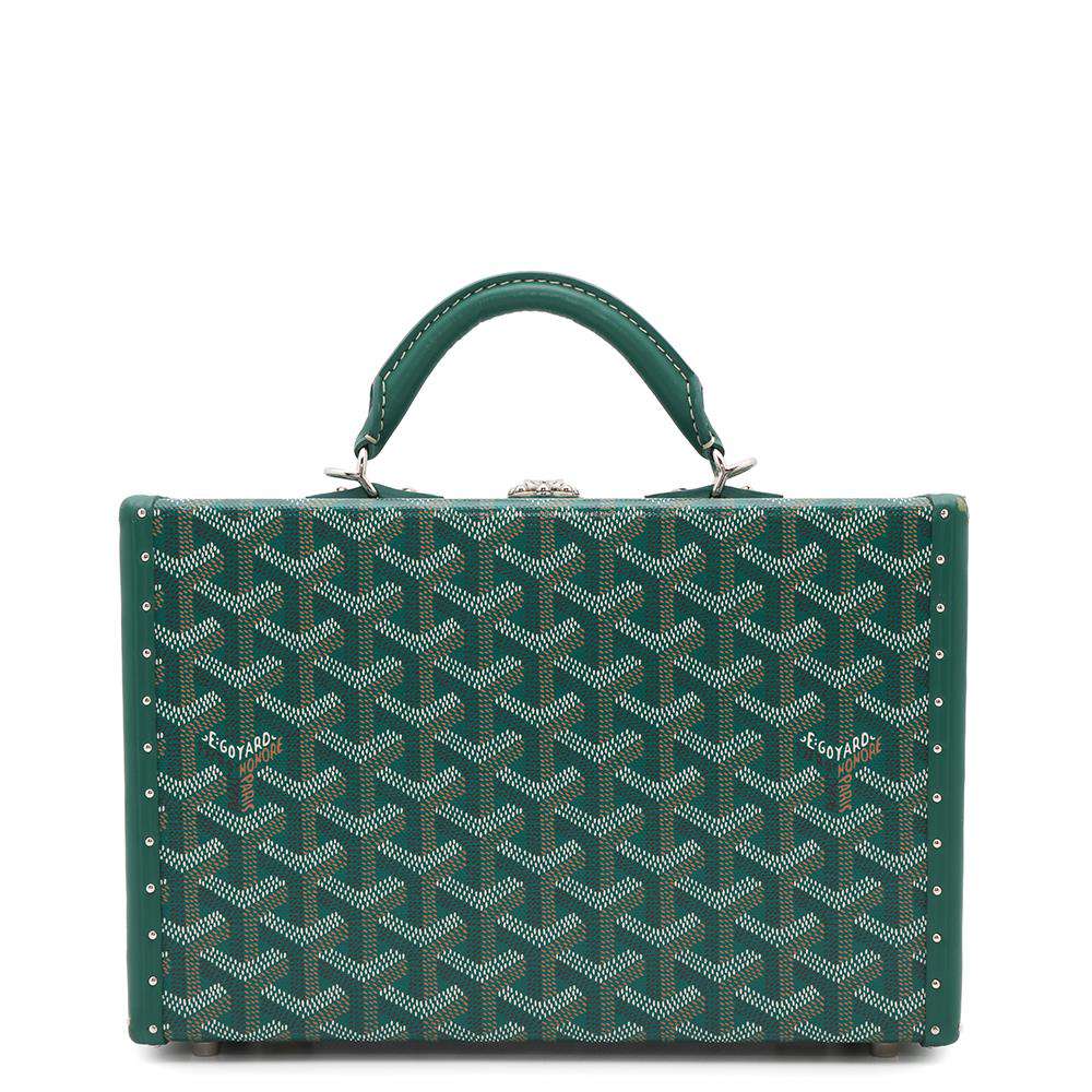 GOYARD Grand Hotel Trunk Bag GreenGHOTELPMLTY09CL09P PVC Coated Canvas Leather