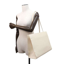 将图像加载到图库查看器中，BVLGARI Infiniteum 2way Tote Bag Ivory Leather
