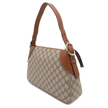 将图像加载到图库查看器中，GUCCI GG Emblem Medium One Shoulder Bag Beige/Brown815216 PVC Leather
